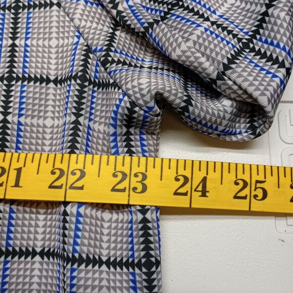 Jian Wang Men Plaid Track LS Activewear Jacket Blue - Picture 3 of 6